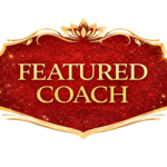 Decorative red and gold “Featured Coach” badge with ornate frame and bold lettering.